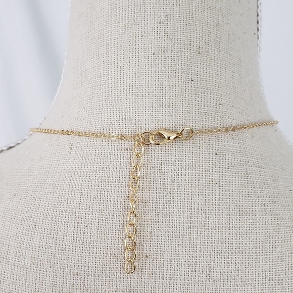 Gold Crescent Moon and Star Necklace - Picture 4 of 4